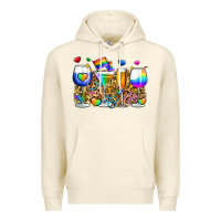 Sandshell pride wine cups Premium Hoodie - Zillion Design Studio