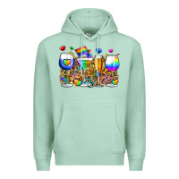 Seafoam pride wine cups Premium Hoodie - Zillion Design Studio