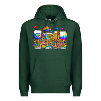 Sports Green pride wine cups Premium Hoodie - Zillion Design Studio