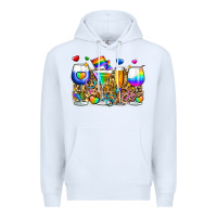 White pride wine cups Premium Hoodie - Zillion Design Studio