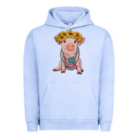 Pigment Grape Ice sunflower pig with gemstone Urban Hoodie - RanaPortraitStore
