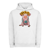 Pigment Lunar Rock sunflower pig with gemstone Urban Hoodie - RanaPortraitStore