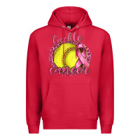 Cardinal Tackle Cancer Softball Premium Hoodie - texasbilliewilder