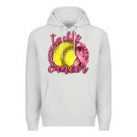 Dove Grey Tackle Cancer Softball Premium Hoodie - texasbilliewilder