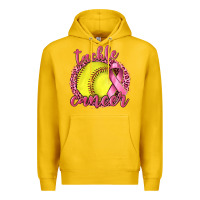 Lemon Tackle Cancer Softball Premium Hoodie - texasbilliewilder