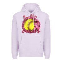 Lilac Tackle Cancer Softball Premium Hoodie - texasbilliewilder