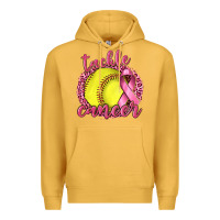 Mustard Tackle Cancer Softball Premium Hoodie - texasbilliewilder