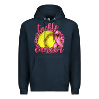 Navy Tackle Cancer Softball Premium Hoodie - texasbilliewilder