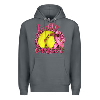 Rock Tackle Cancer Softball Premium Hoodie - texasbilliewilder