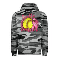 Slate Camo Tackle Cancer Softball Premium Hoodie - texasbilliewilder