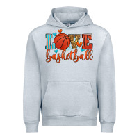 Heather Grey love basketball Urban Hoodie - Zillion Design Studio