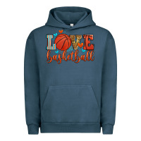 Pigment Midnight Navy love basketball Urban Hoodie - Zillion Design Studio