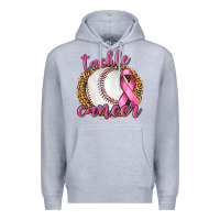 Heather Grey Tackle Cancer Baseball Premium Hoodie - texasbilliewilder