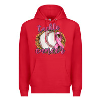 Red Tackle Cancer Baseball Premium Hoodie - texasbilliewilder