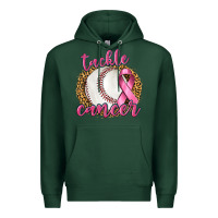 Sports Green Tackle Cancer Baseball Premium Hoodie - texasbilliewilder