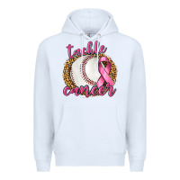 White Tackle Cancer Baseball Premium Hoodie - texasbilliewilder