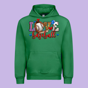 Love Baseball Urban Hoodie Designed By Zillion Design Studio