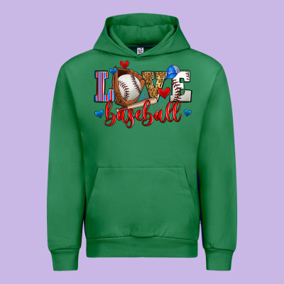 Love Baseball Urban Hoodie Designed By Zillion Design Studio