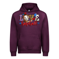 Mauve Wine love baseball Urban Hoodie - Zillion Design Studio