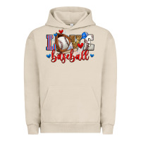 Pigment French Oak love baseball Urban Hoodie - Zillion Design Studio