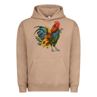 Pigment Burro rooster with sunflowers Urban Hoodie - RanaPortraitStore