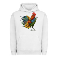Pigment Lunar Rock rooster with sunflowers Urban Hoodie - RanaPortraitStore