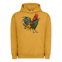 Pigment Peanut Butter rooster with sunflowers Urban Hoodie - RanaPortraitStore