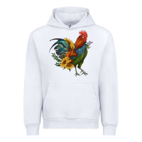 White rooster with sunflowers Urban Hoodie - RanaPortraitStore