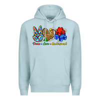 Blue Mist peace love understand Premium Hoodie - Zillion Design Studio