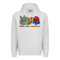 Dove Grey peace love understand Premium Hoodie - Zillion Design Studio