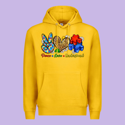 Peace Love Understand Premium Hoodie Designed By Zillion Design Studio
