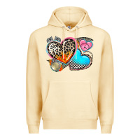 Pina Colada western leopard  racing  hearts Premium Hoodie - AdoDesignShop