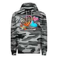 Slate Camo western leopard  racing  hearts Premium Hoodie - AdoDesignShop
