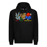 Black peace love understand Premium Hoodie - Zillion Design Studio