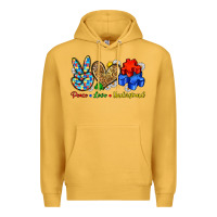 Mustard peace love understand Premium Hoodie - Zillion Design Studio