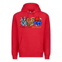 Red peace love understand Premium Hoodie - Zillion Design Studio
