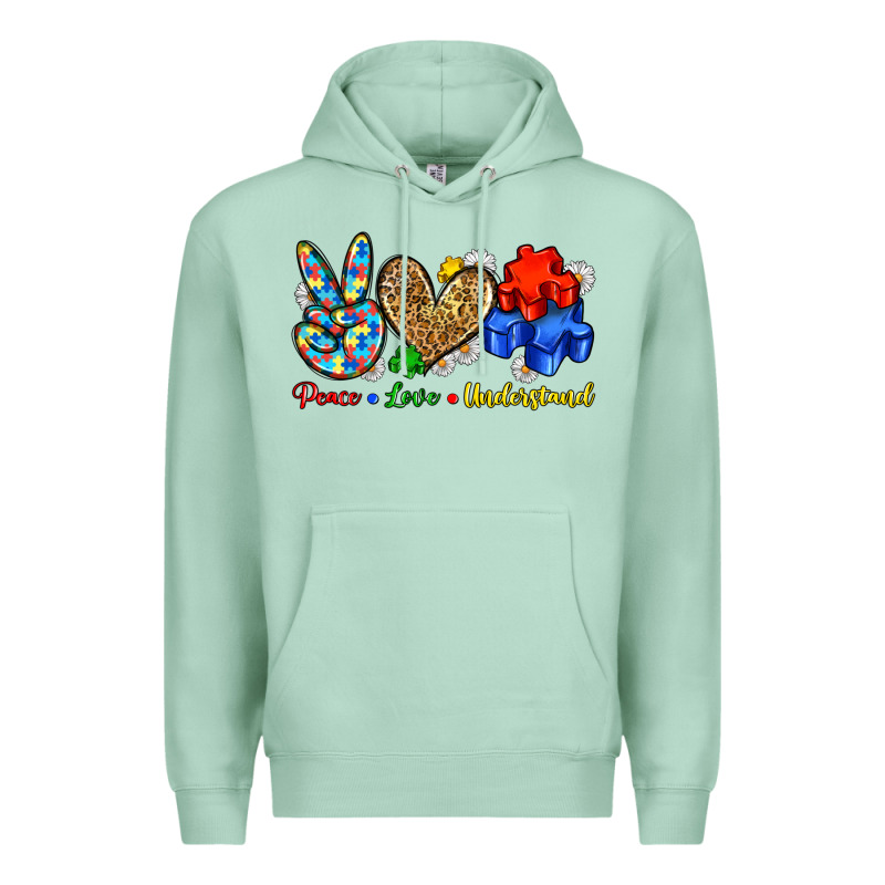 Peace Love Understand Premium Hoodie by Zillion Design Studio | Teevron