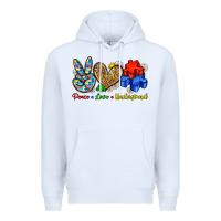 White peace love understand Premium Hoodie - Zillion Design Studio