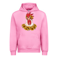 Rooster Head With Sunflowers Urban Hoodie | Teevron
