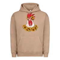 Pigment Burro rooster head with sunflowers Urban Hoodie - RanaPortraitStore
