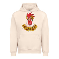 Sandshell rooster head with sunflowers Urban Hoodie - RanaPortraitStore