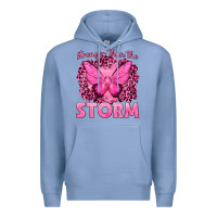 Colony Blue Stronger Than The Storm Breast Cancer Premium Hoodie - texasbilliewilder