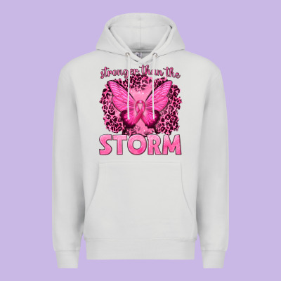 Stronger Than The Storm Breast Cancer Premium Hoodie Designed By Texasbilliewilder