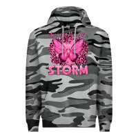Slate Camo Stronger Than The Storm Breast Cancer Premium Hoodie - texasbilliewilder