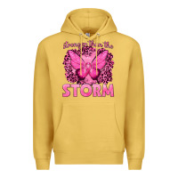 Antique Gold Stronger Than The Storm Breast Cancer Premium Hoodie - texasbilliewilder