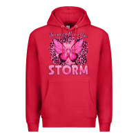 Cardinal Stronger Than The Storm Breast Cancer Premium Hoodie - texasbilliewilder