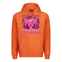 Carrot Stronger Than The Storm Breast Cancer Premium Hoodie - texasbilliewilder
