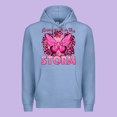 Stronger Than The Storm Breast Cancer Premium Hoodie Designed By Texasbilliewilder