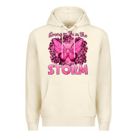 Sandshell Stronger Than The Storm Breast Cancer Premium Hoodie - texasbilliewilder