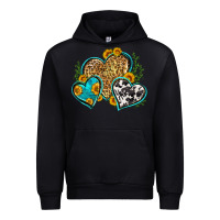 Black leopard cowhide hearts Urban Hoodie - Zillion Design Studio